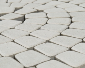 ტროტუარის ფილა Классико круговая цвет белый